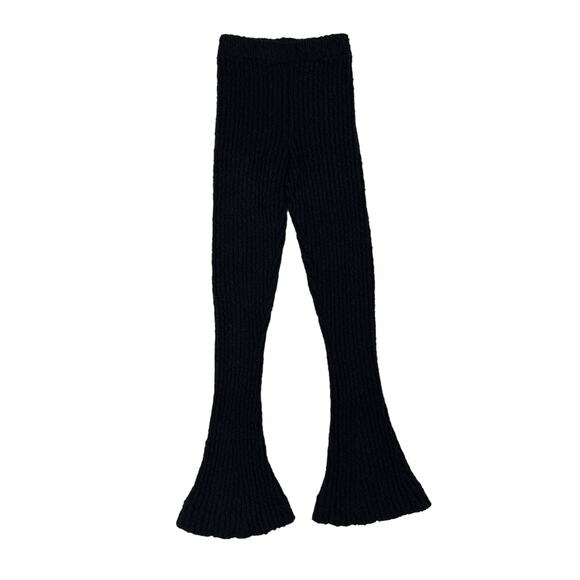 NBD Pants - NBD - Tara Boucle Knit Flare Pants in Black